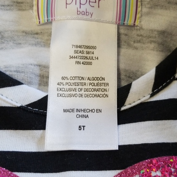 Piper baby 3 piece outfit size 5t black and white - Picture 4 of 7